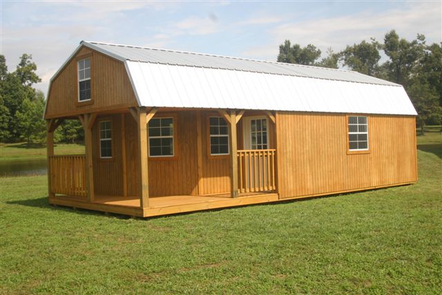 Storage Building Pressure Treated Deluxe Lofted Barn Cabin