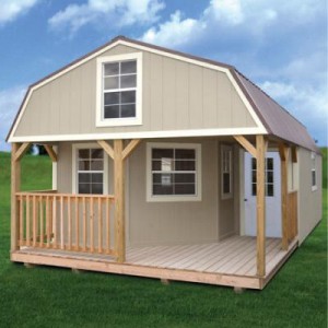 Painted Deluxe Lofted Barn Cabin Web